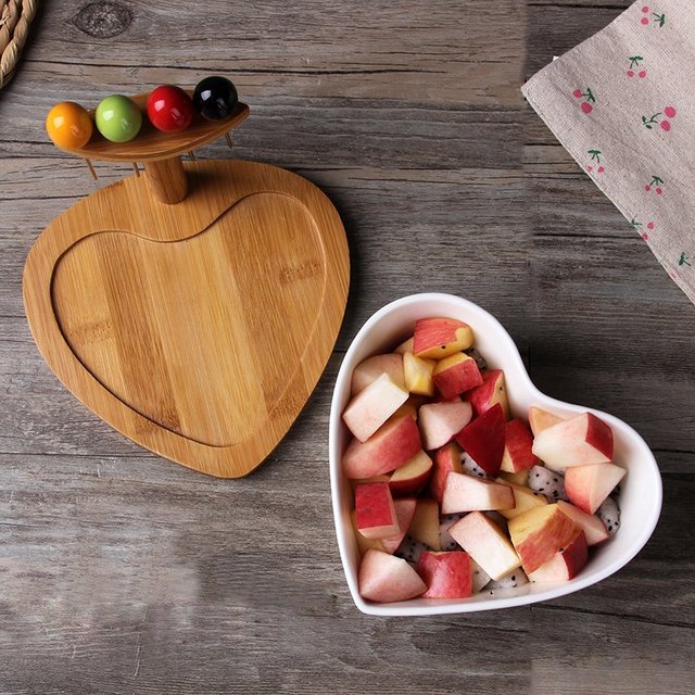 Ceramic Heart Shaped Salad Bowl