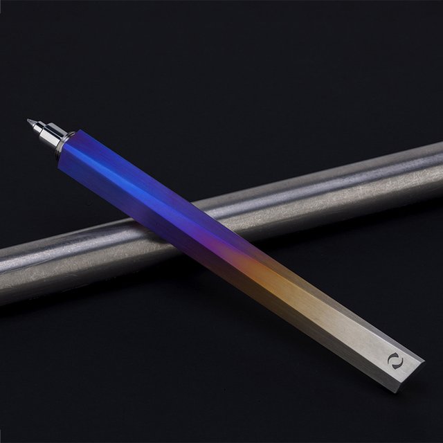 Shard Aurora Hand-Torched Titanium Pen