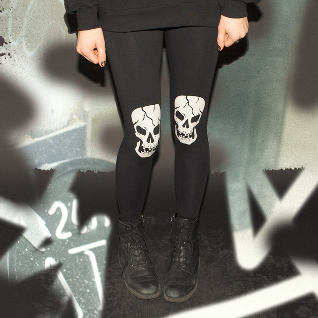 Knee Skull Leggings