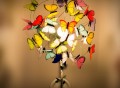 Multicolor Butterflies and Sprouts Sconce Lamp
