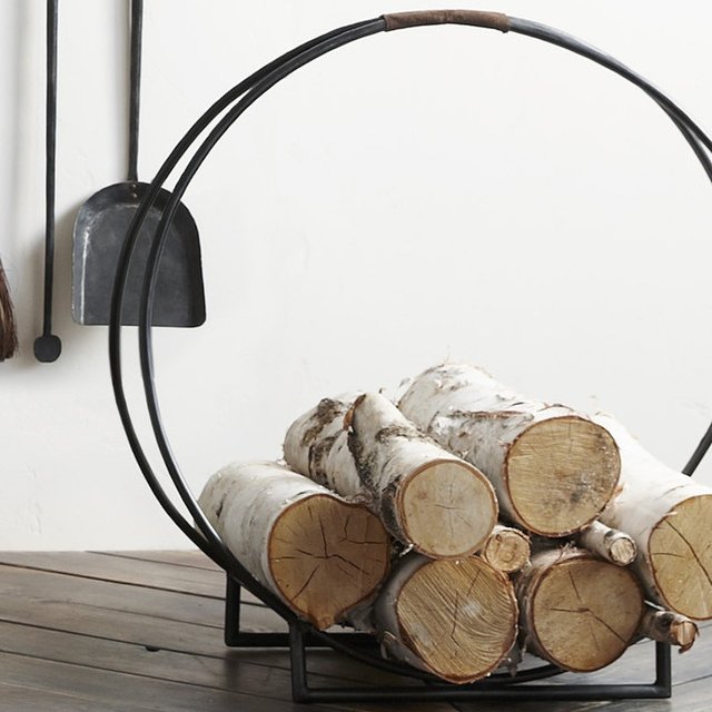 Double Ring Iron Log Holder