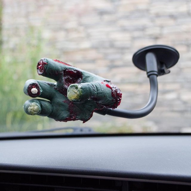 Severed Zombie Hand Suction Cup Mount