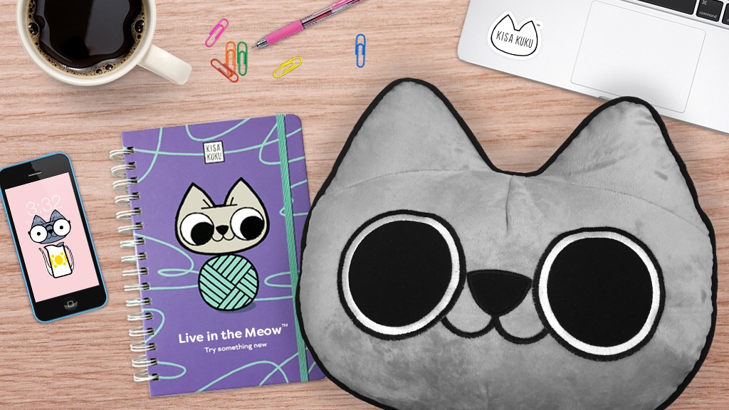 KISA KUKU: Motivational life planner and cat pillow