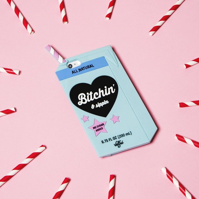 Blue Bitchin & Sippin 3D iPhone Case by Valfre