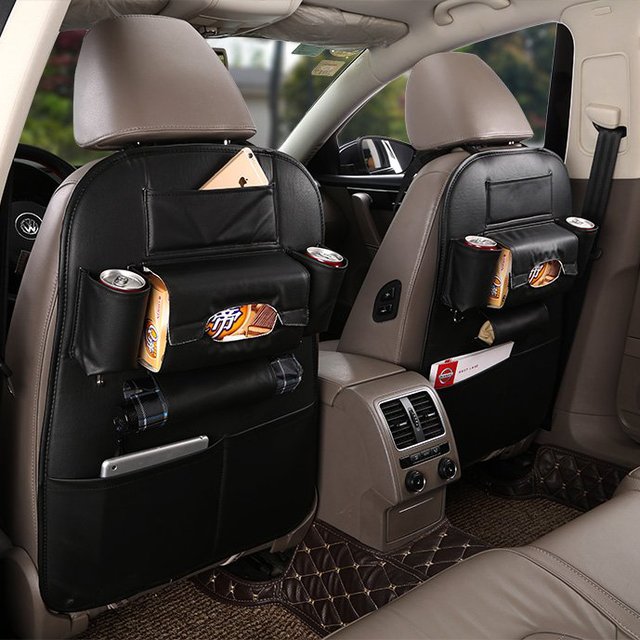 Leather Car Seat Back Organizer