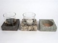 Granite Coasters & Whiskey Stones 6-Piece Glass Set