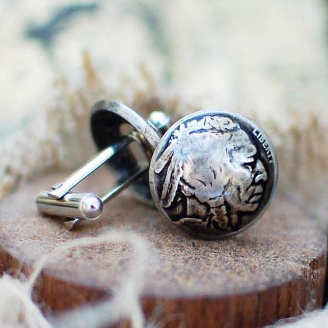 Buffalo Nickel Cuff Links