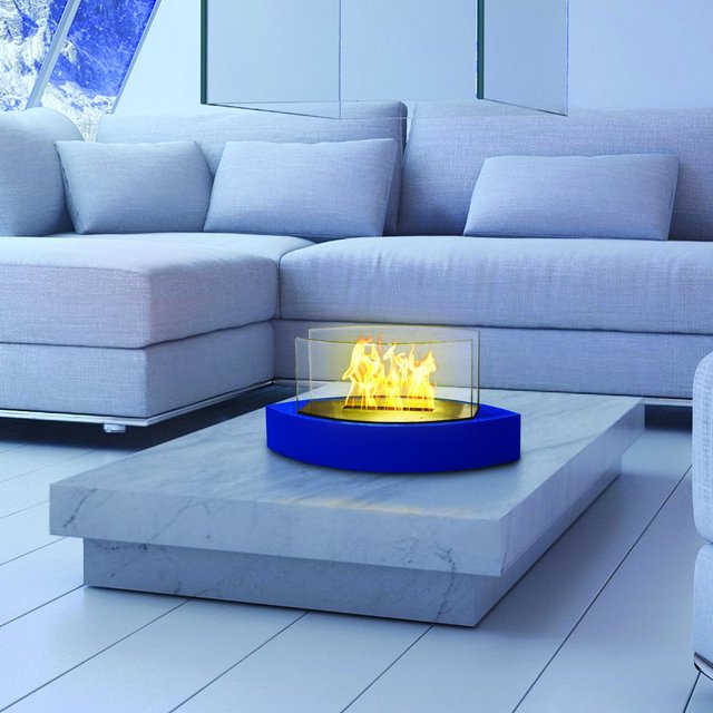 Blue Lexington Tabletop Bio-ethanol Fireplace by Anywhere Fireplace