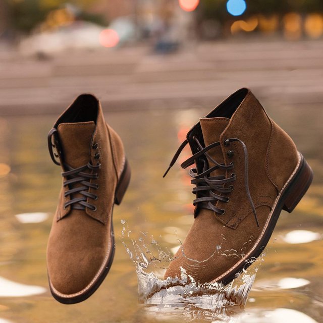 Cognac WeatherSafe Suede President Boot