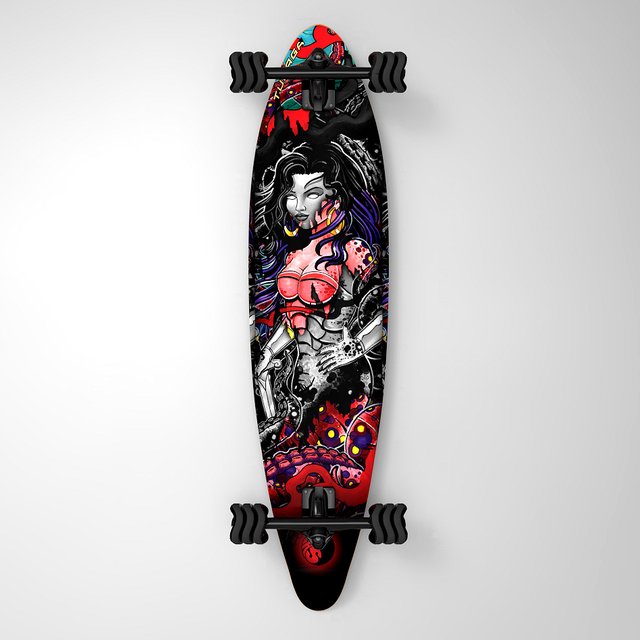 Turaga Shark Wheel Pintail Longboard