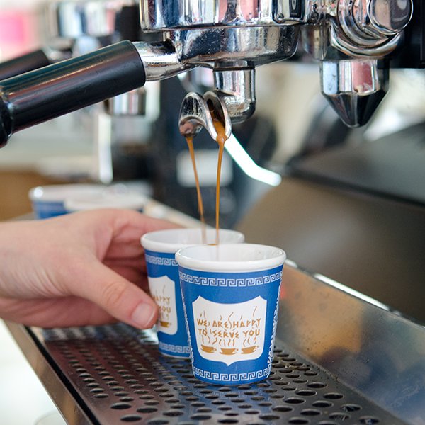 We Are Happy To Serve You Ceramic Espresso Cup