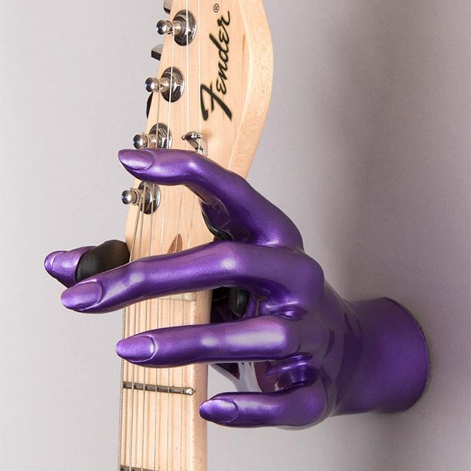 Purple Metallic Female Hand GuitarGrip Guitar Hanger