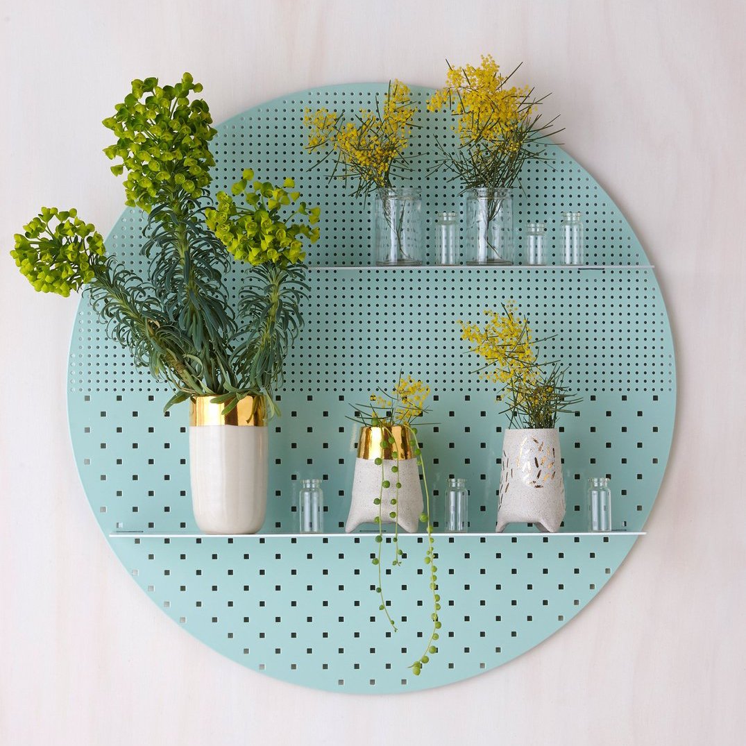 Small Mint Circle Shelf