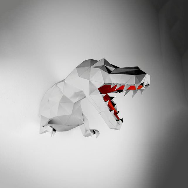 Grey & Red T-Rex Papertrophy