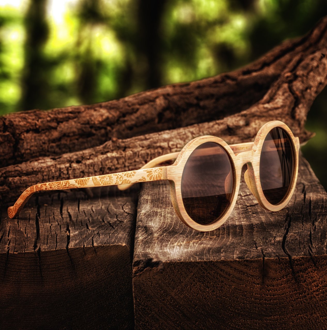 Earth Wood Canary Polarized Sunglasses