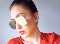 Mango Pink Mirror Rose Gold Flat Lens Large Oversized Aviator Sunglasses