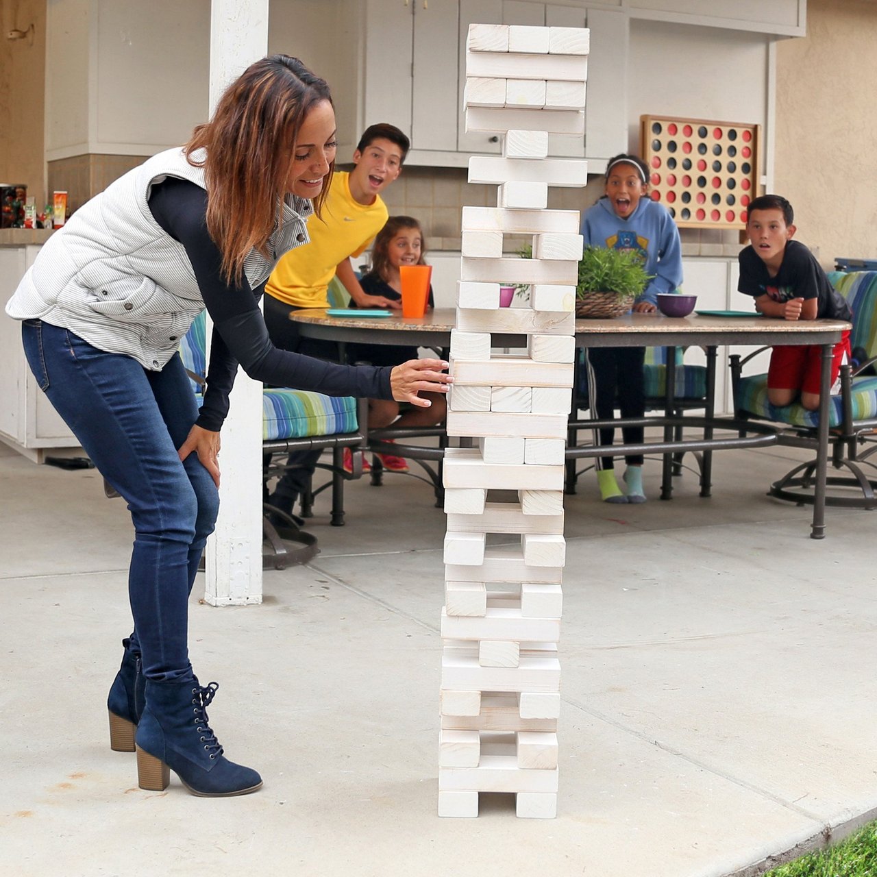 Giant Distressed Finish Tumble Tower