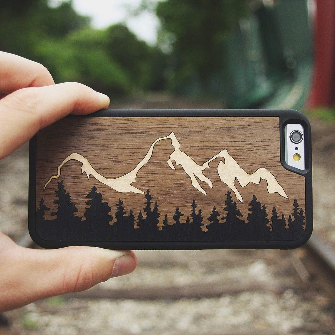 Grand Tetons Wood Phone Case