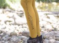 Giraffe Can’t Dance Printed Mustard-Yellow Tights