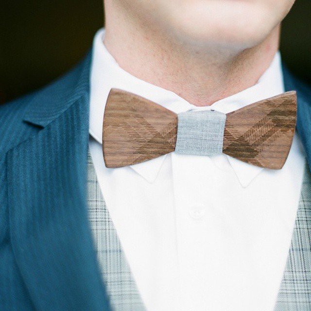 Floyd Wooden Bow Tie by Two Guys Bow Ties