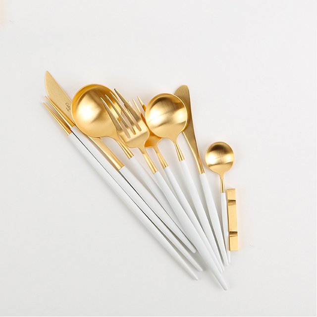 Cutipol Goa Gold White Cutlery