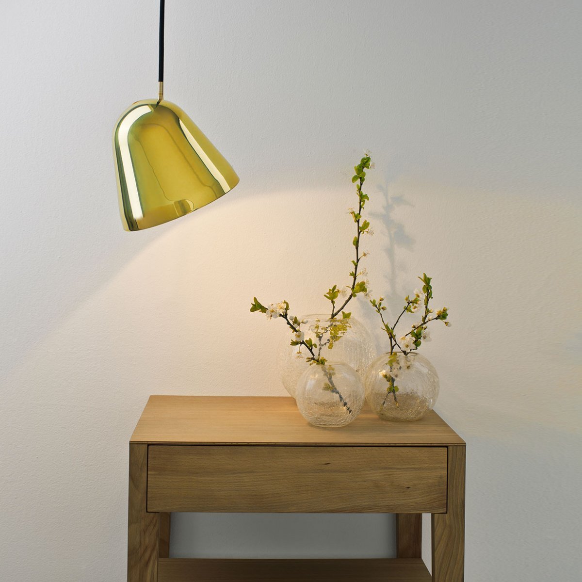 Tilt Brass Small Pendant Light