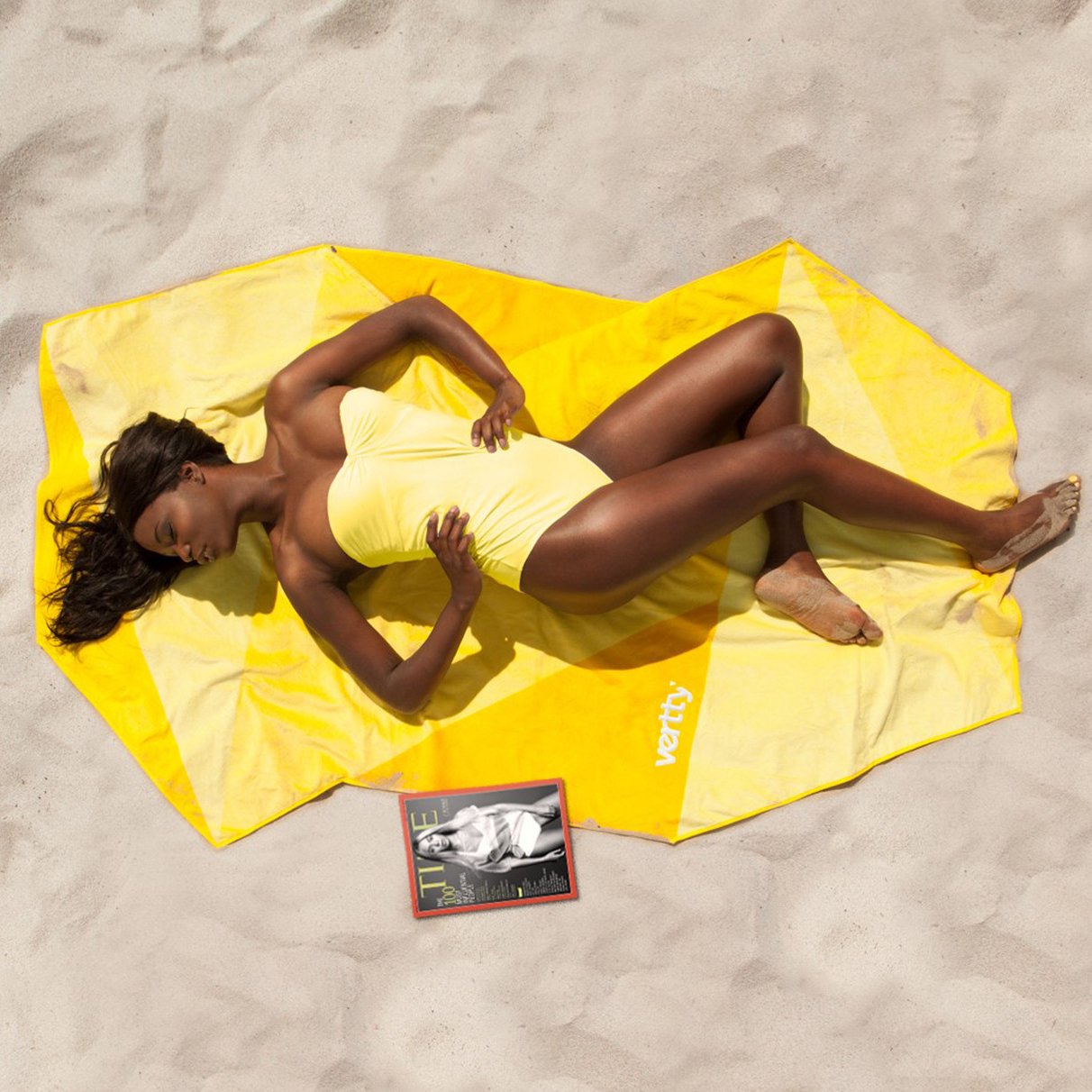 Classic Yellow Vertty Beach Towel