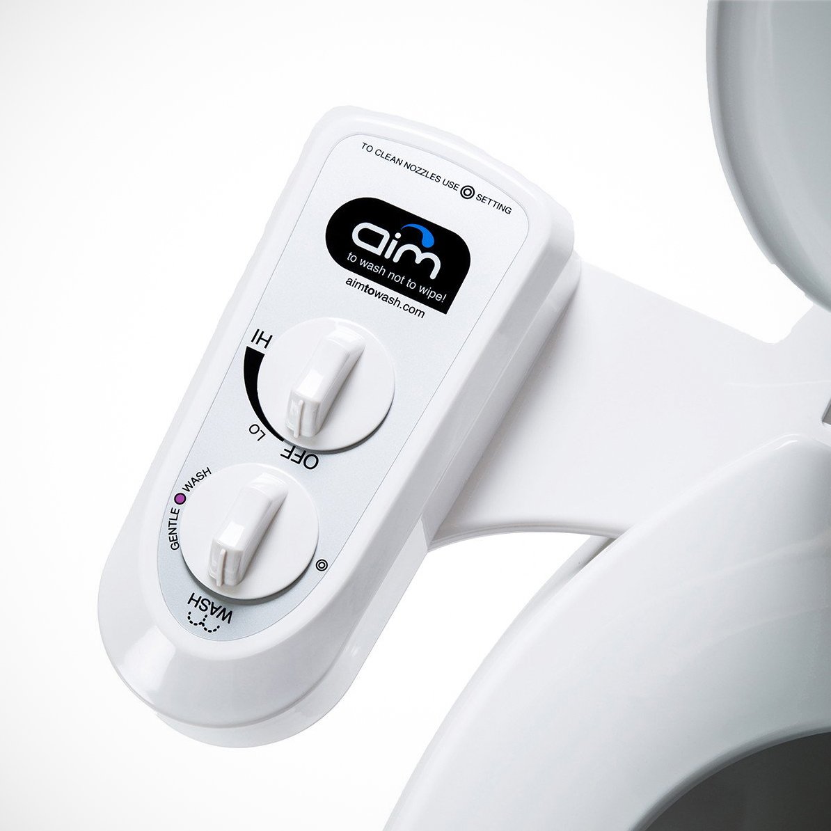 Bidet Attachment with Dual Self Cleaning Nozzles