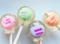 Conversation Hearts Lollipops by Vintage Confections