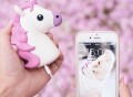 White Unicorn Emoji Power Bank