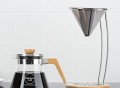 Pour-Over Coffee Dripper with Natural Wood Stand