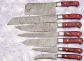 Custom Made Damascus Steel Kitchen Chef Knifes