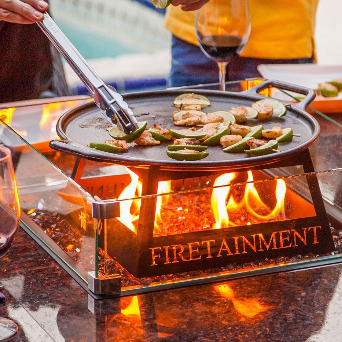 Firetainment Fire Pit Cooking Table