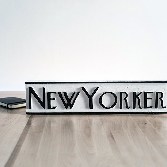 New Yorker Wood Sign
