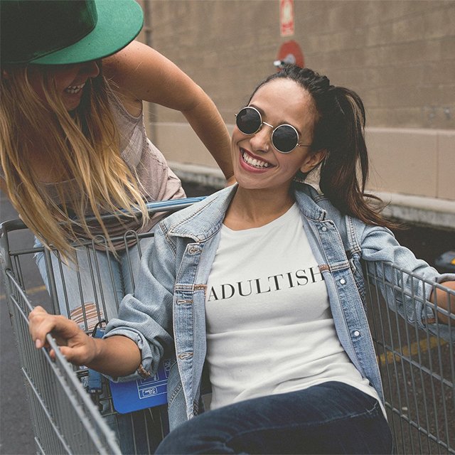 Adultish Vogue Typography T-Shirt