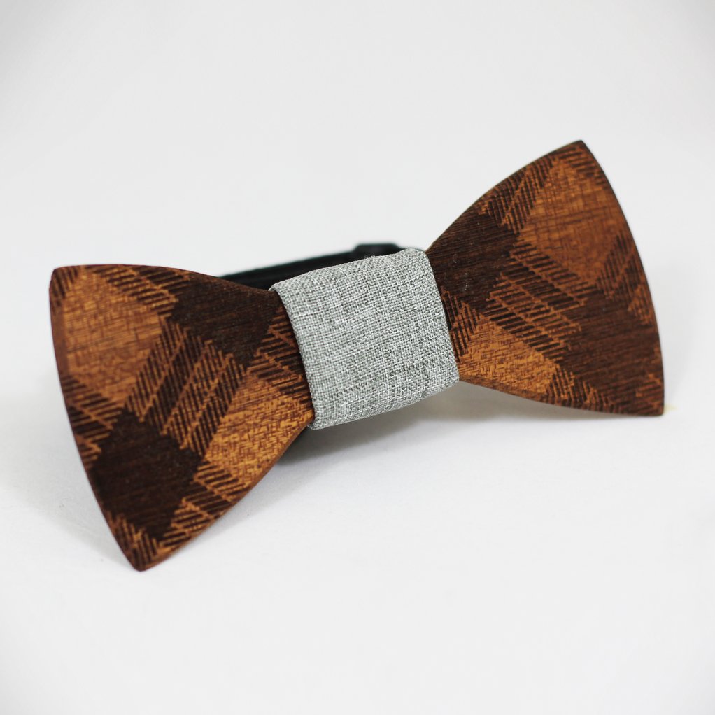 Phloyd Wooden Bow Tie by Two Guys Bow Ties