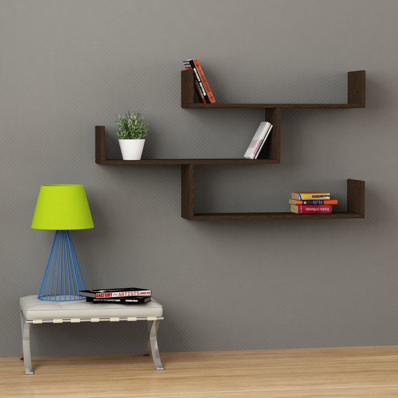 Tibet Floating Shelf Dark Brown