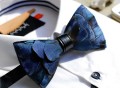 Blue Feather Bow Tie