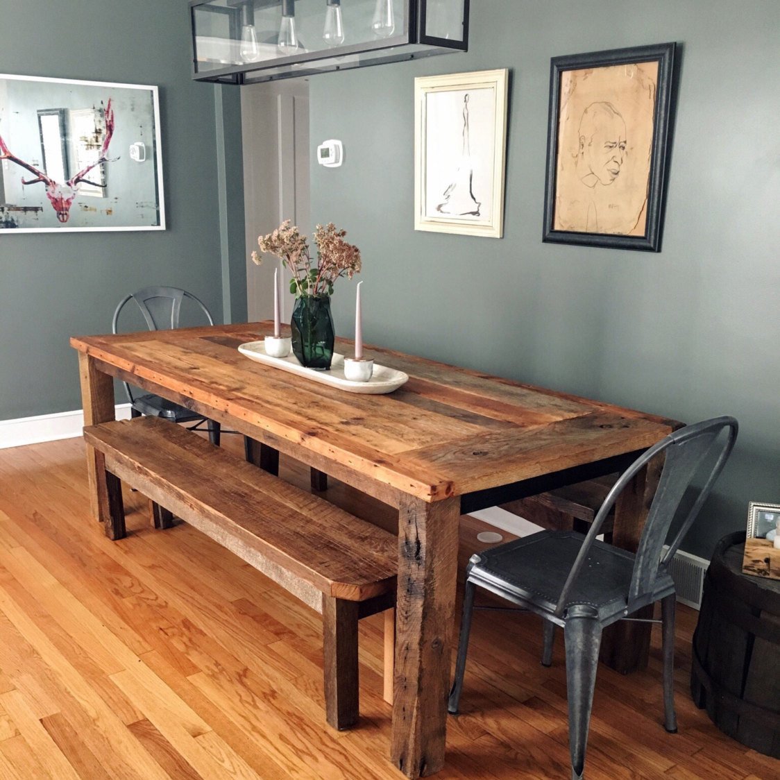 Reclaimed Wood Farmhouse Dining Table » Petagadget