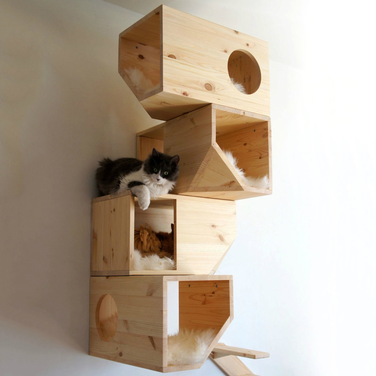 Wooden Modular Cat House