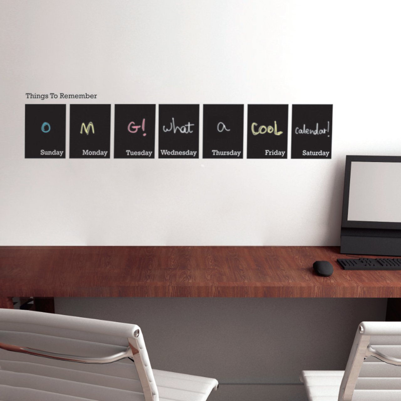 Chalkboard Weekly Calendar Decal By CoolWallArt