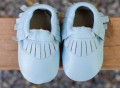 Baby Gladiator Leather Moccasins Light Blue Lagoon