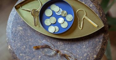 The Eye Gold and Blue Tray