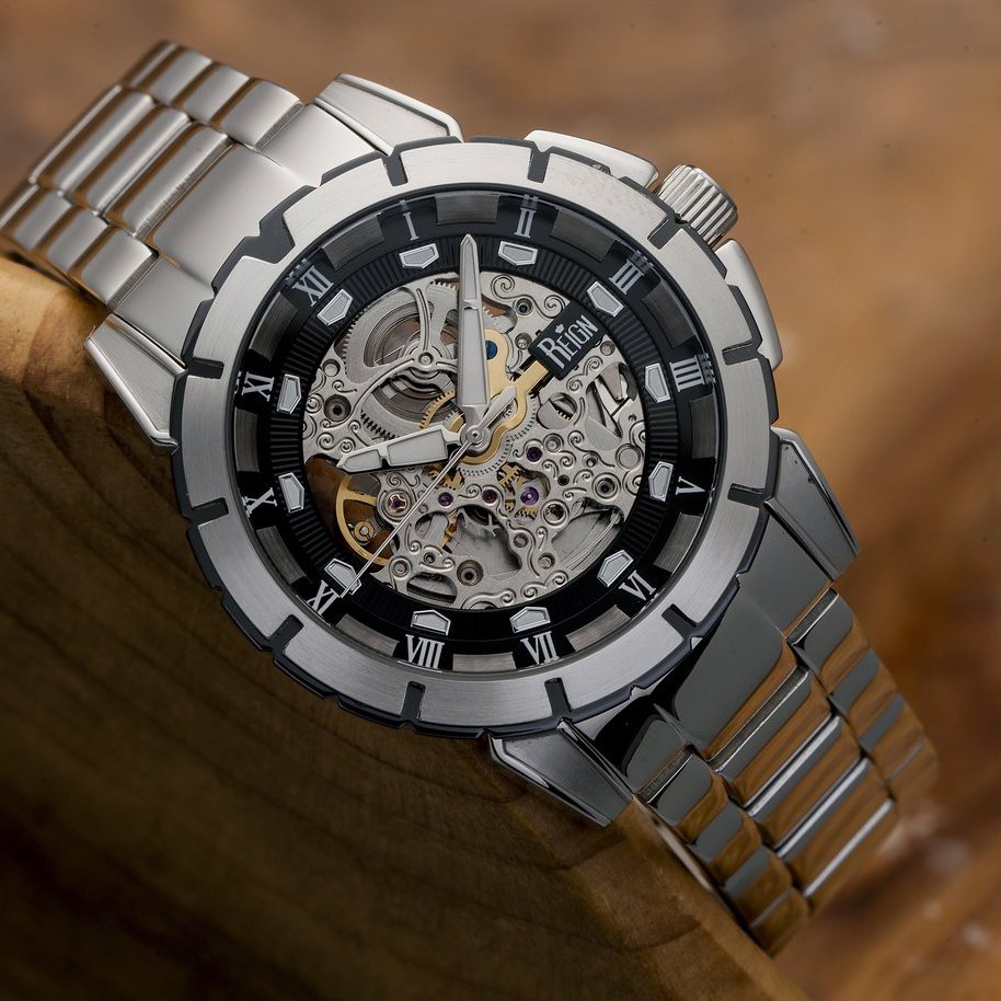 Reign Philippe Automatic Skeleton Bracelet Watch