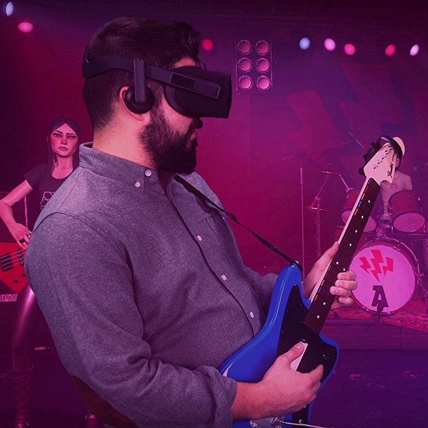 Rock Band VR Game + Guitar Controller