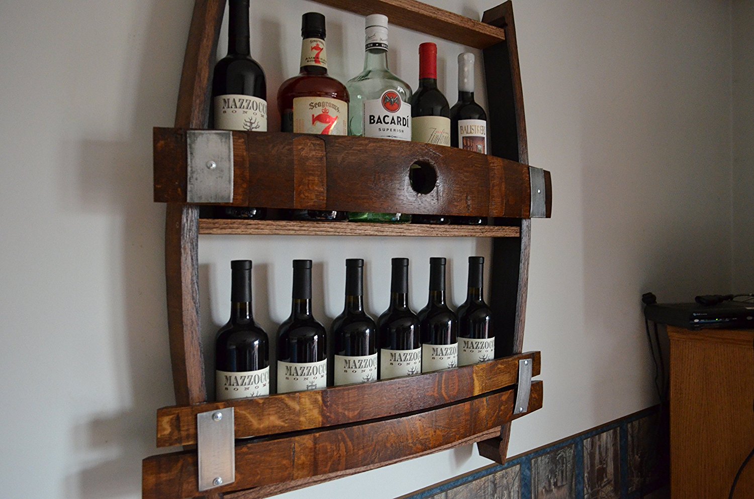 Full Wine barrel wine rack