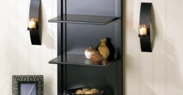 Black Folding Wall Shelf