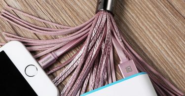 Leather Tassel USB Lightning Cable Key Chain