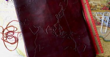 World Map Oversized Large Handmade Leather Journal