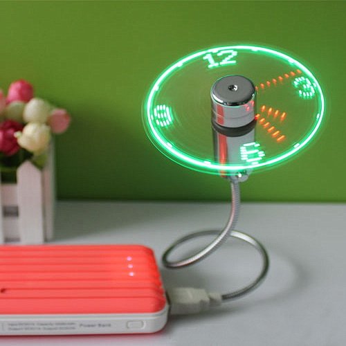 Mini USB LED Fan Watch